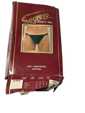 Vintage Segreto Men's Black XL Underwear 80's Made in Italy Rare New in Box READ